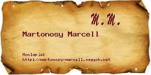 Martonosy Marcell névjegykártya